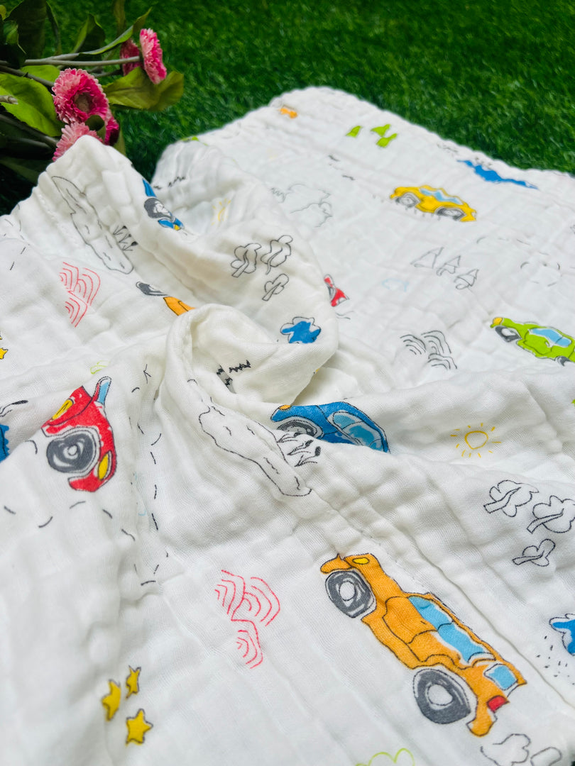 Car Ride - Muslin Baby Towel