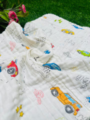 Car Ride - Muslin Baby Towel