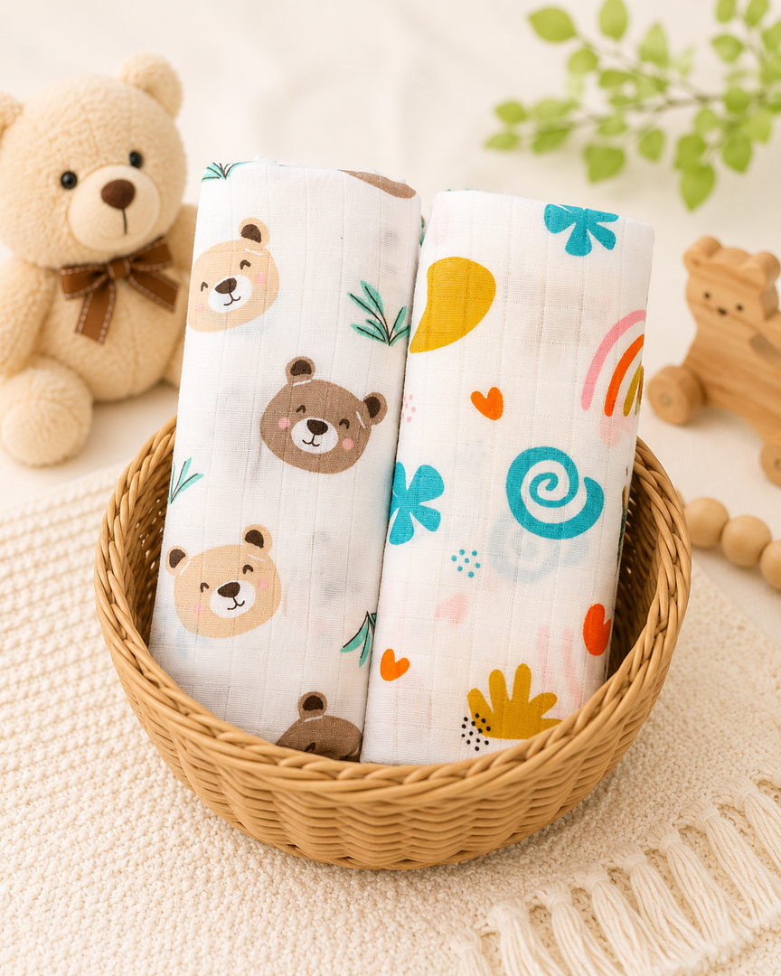 Muslin Baby Towels (Pack of 2)