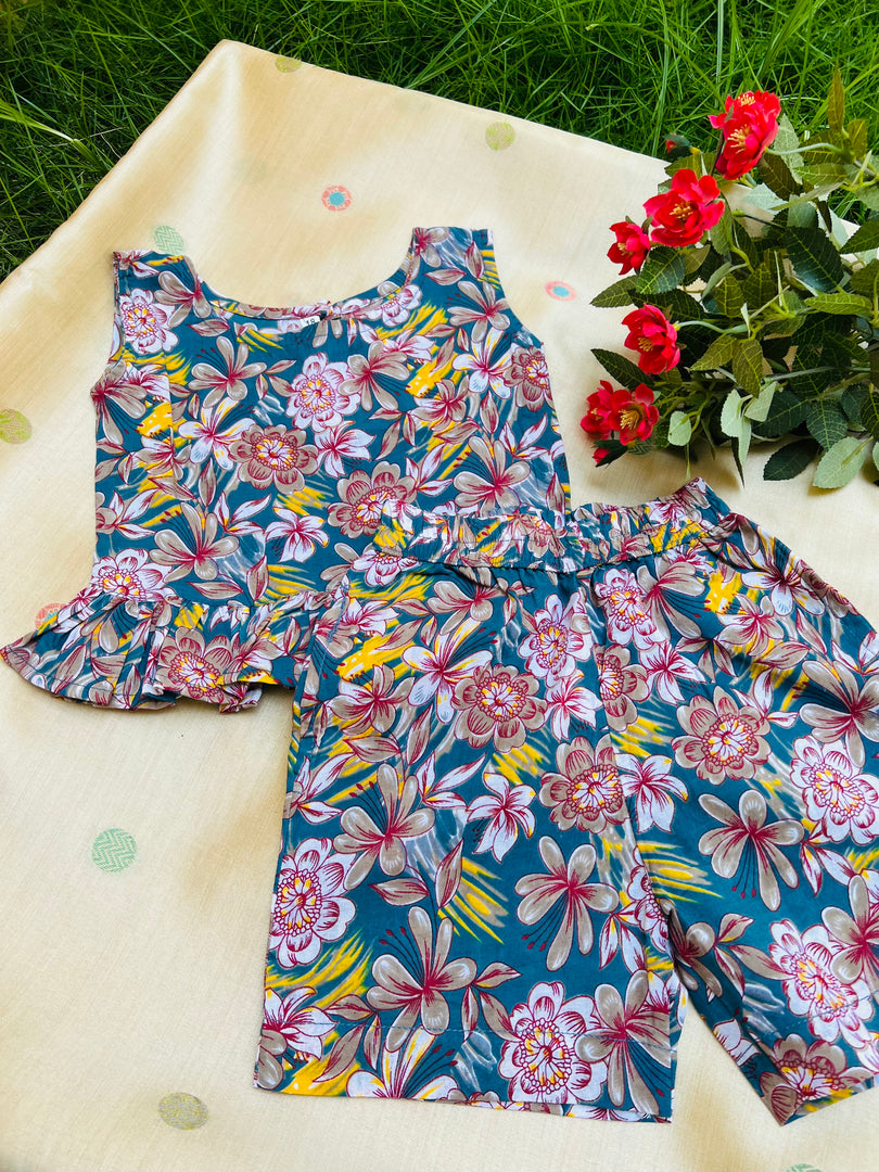 Full Bloom - Frill top & Shorts Set 1 - 2yrs