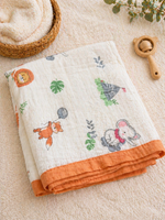 Load image into Gallery viewer, Wild Safari - Muslin Baby Blanket