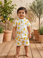 Load image into Gallery viewer, Baby Shirt and Shorts Set - Lemon