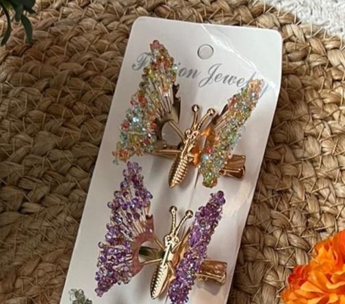 Flapping Butterfly Hair Pins