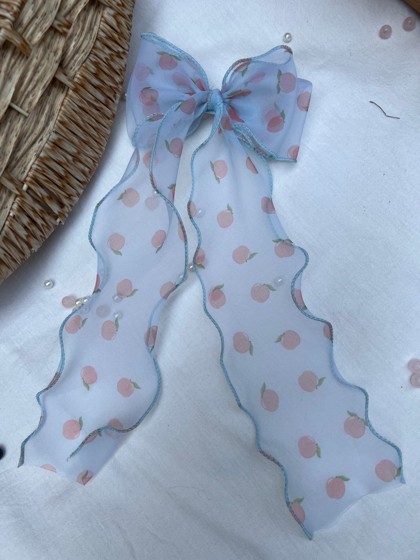 Printed Hair Bows - Long Tail - NARUVE