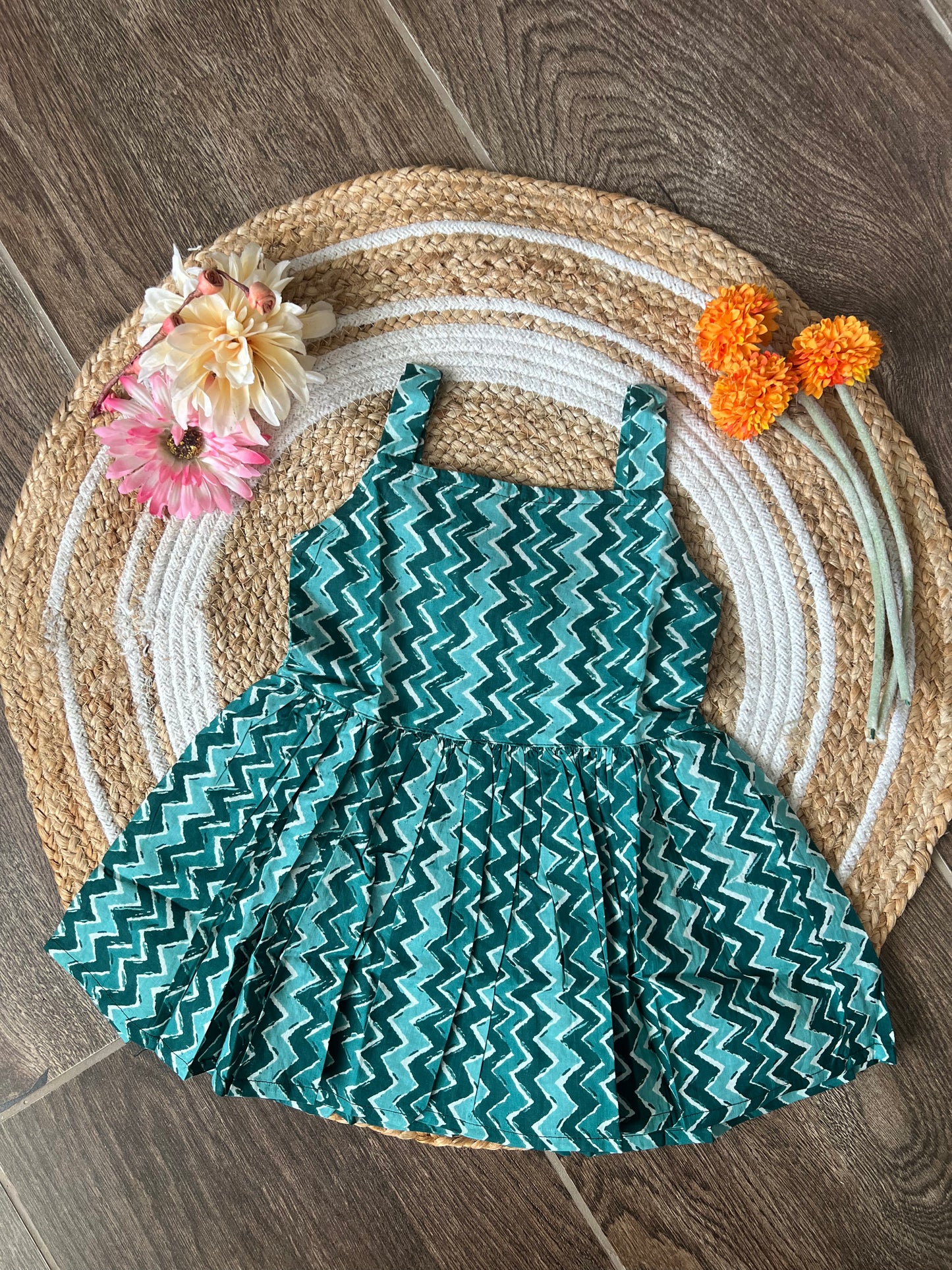 Green Lush - Cotton Frock 2 to 2.5 yrs