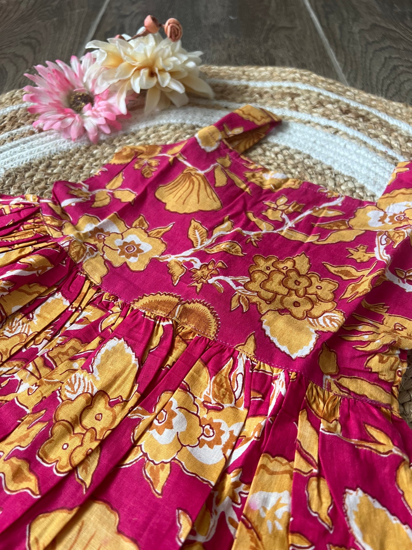 Red Daisy- Cotton Frock 2 to 2.5 Yrs