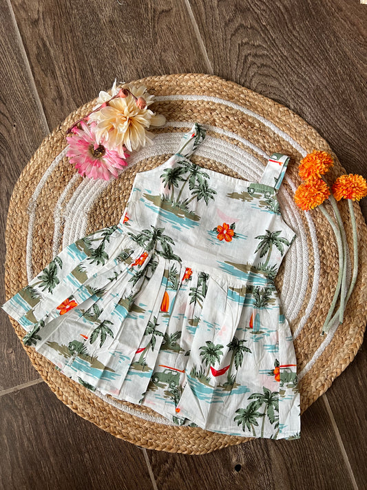 Beach Waves - Cotton Frock 2 to 2.5 Yrs