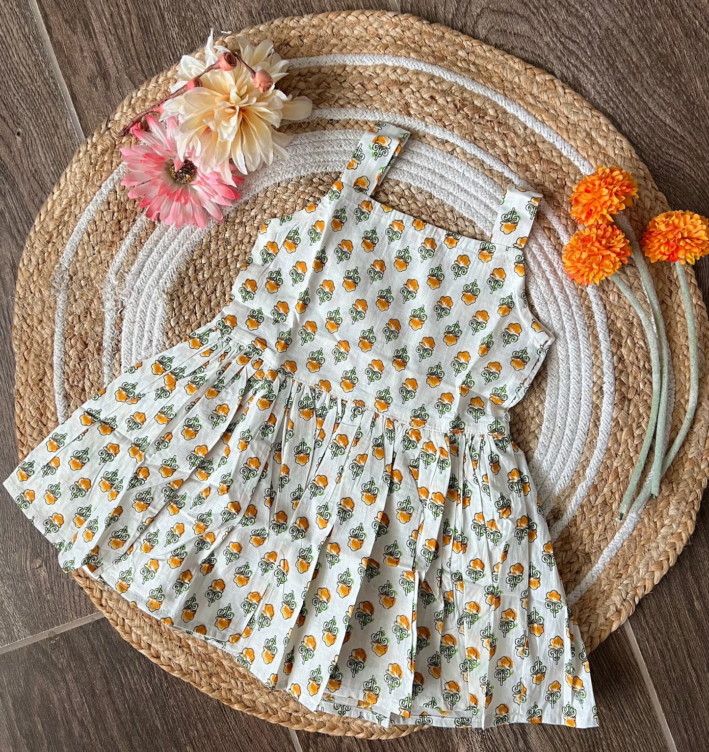 White Daisy - Cotton Frock 2 to 2.5 Yrs