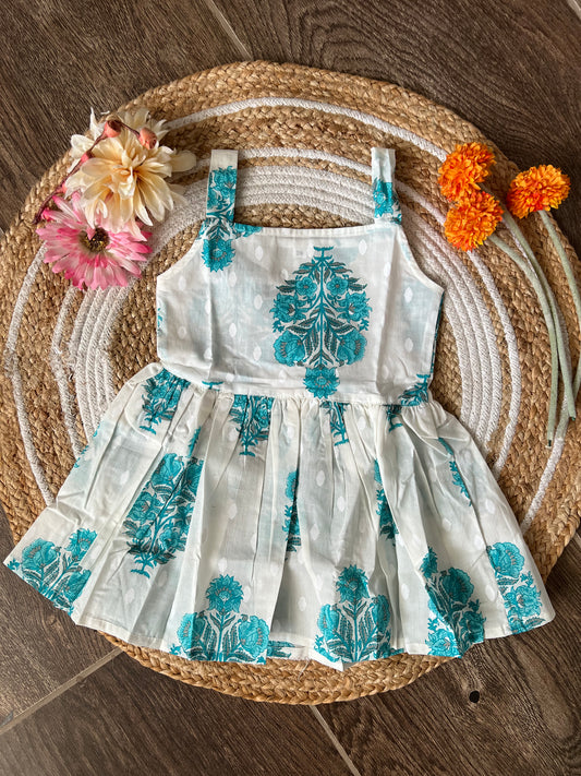 Sky Blossom - Cotton Frock 2 to 2.5 Yrs