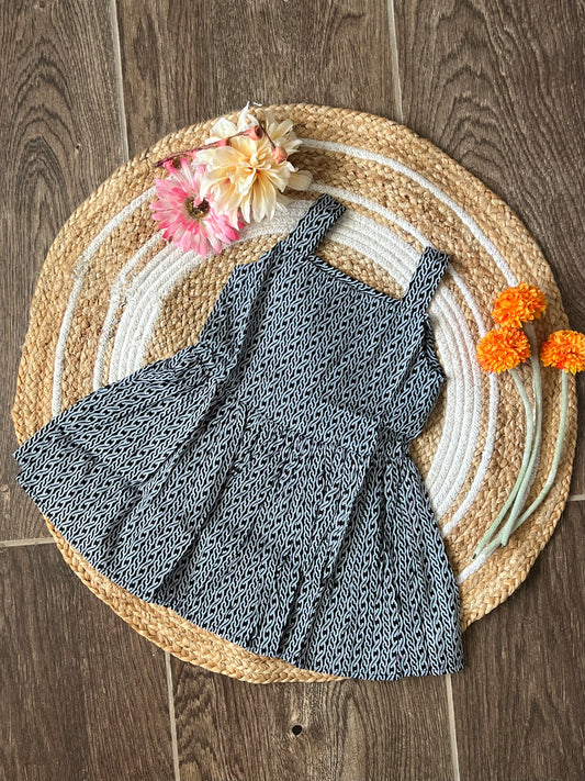 Charcoal Charm - Cotton Frock 2 to 2.5 Yrs