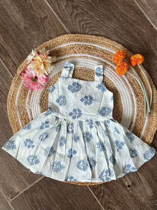 White Blossom - Cotton Frock 2 to 2.5 Yrs