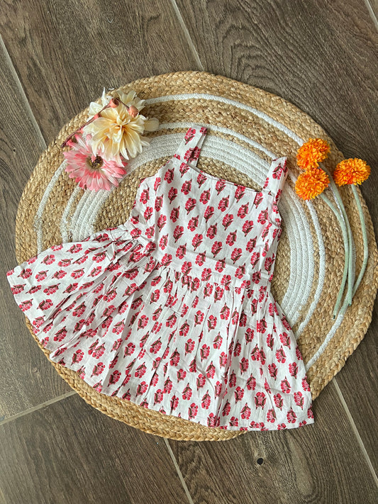 Pink Rose - Cotton Frock 2 to 2.5 Yrs