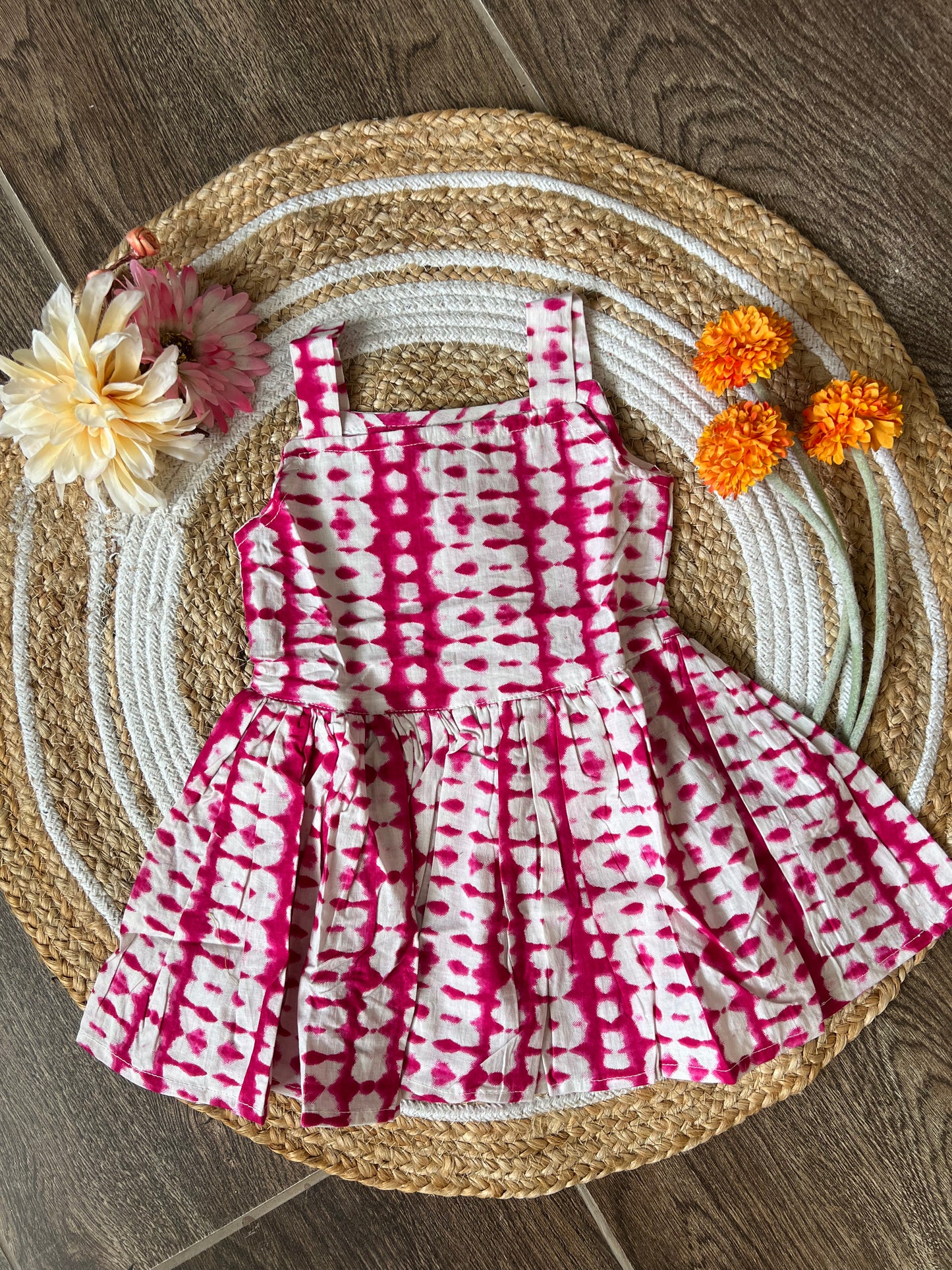 Pink Batik - Cotton Frock 1.5 to 2 yrs