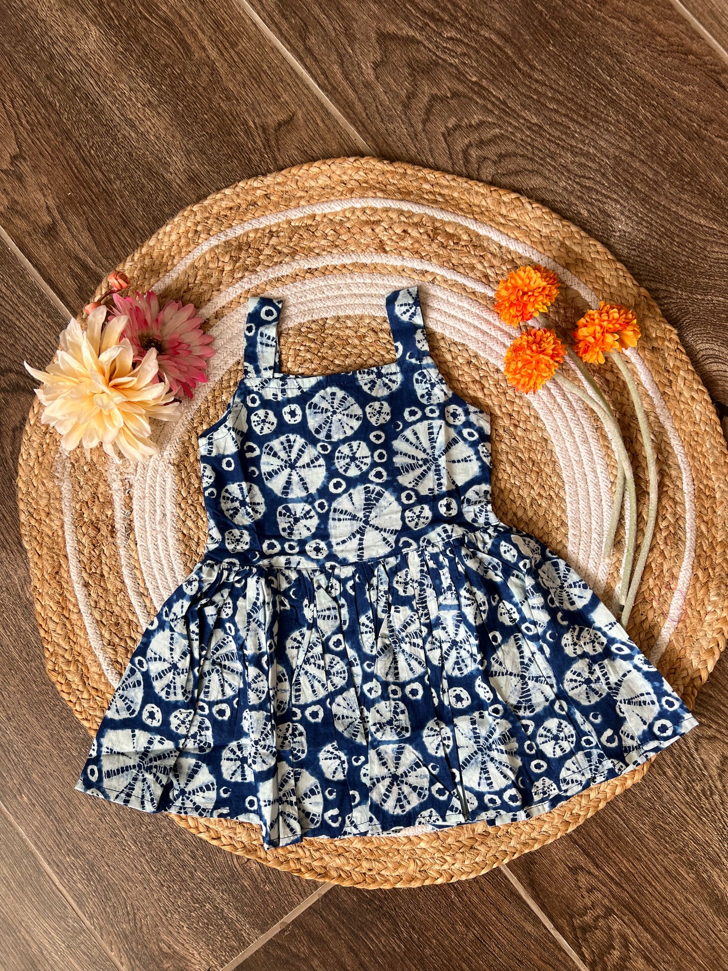 Blue Wheels - Cotton Frock 1.5 to 2 yrs