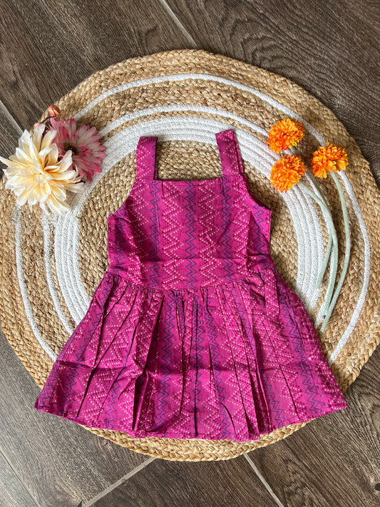 Magenta Love - Cotton Frock 1.5 to 2 yrs