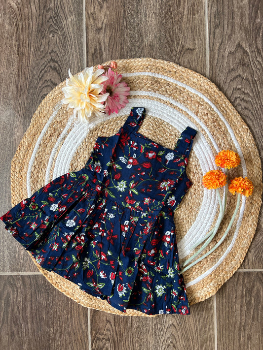 Night Bloom - Cotton Frock 1.5 to 2 yrs