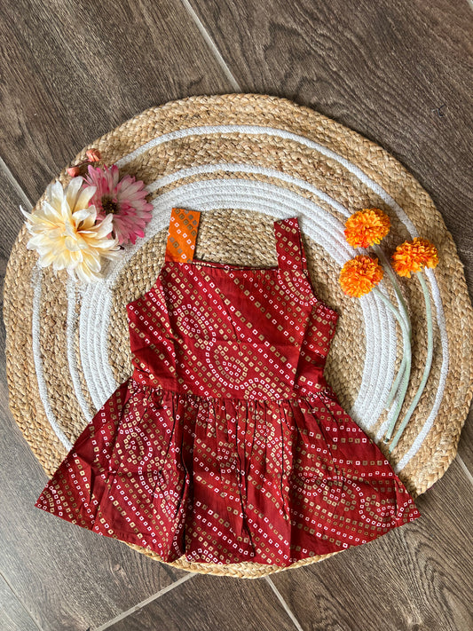 Red Beauty - Cotton Frock 1.5 to 2 yrs