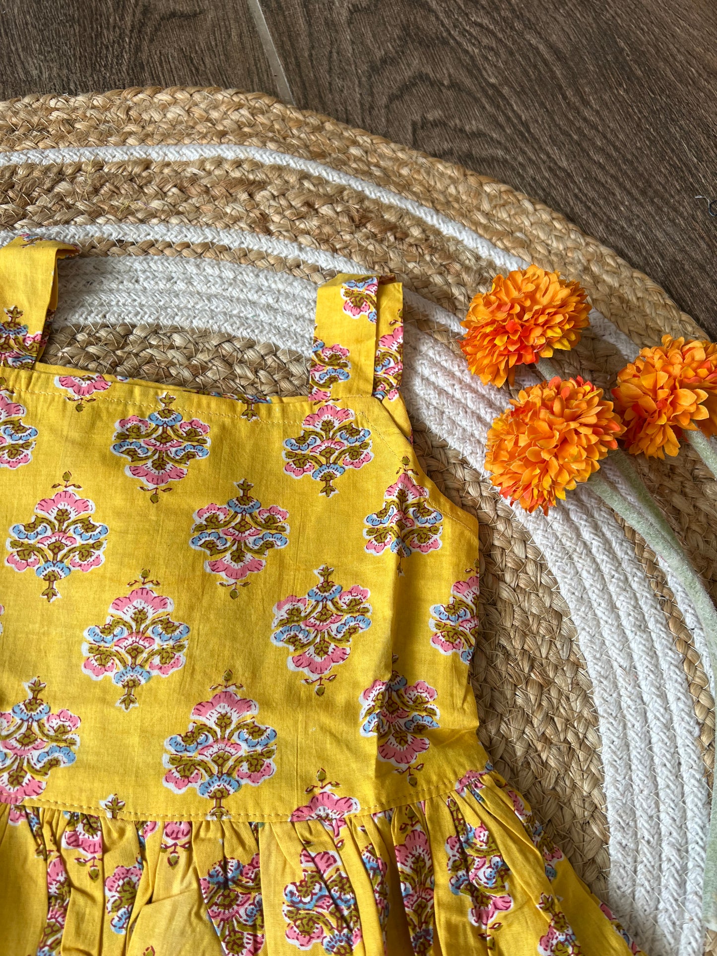 Yellow Blosoom - Cotton Frock 1.5 to 2 yrs