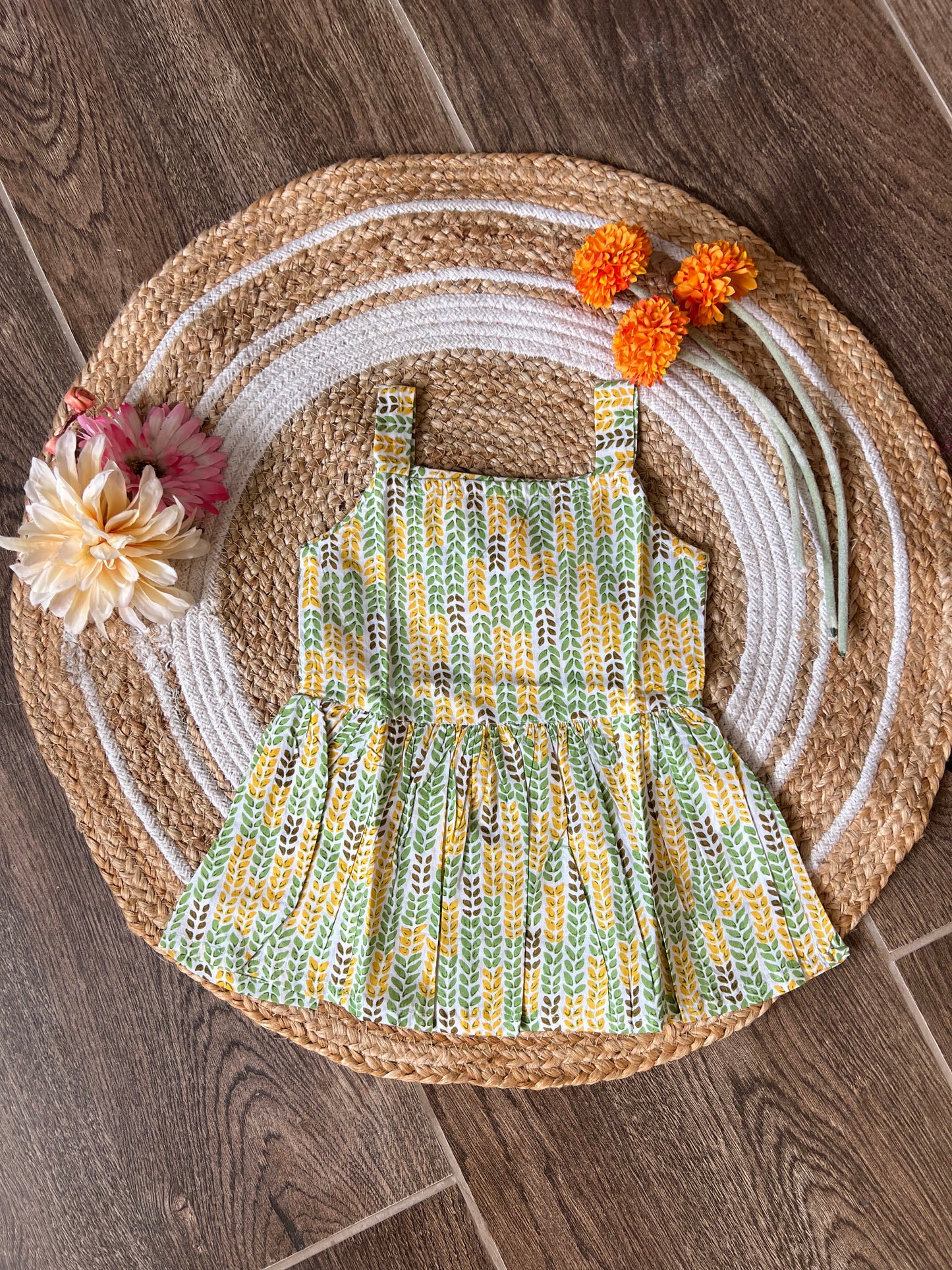 Leaf Garden - Cotton Frock 1 to 1.5 Yrs