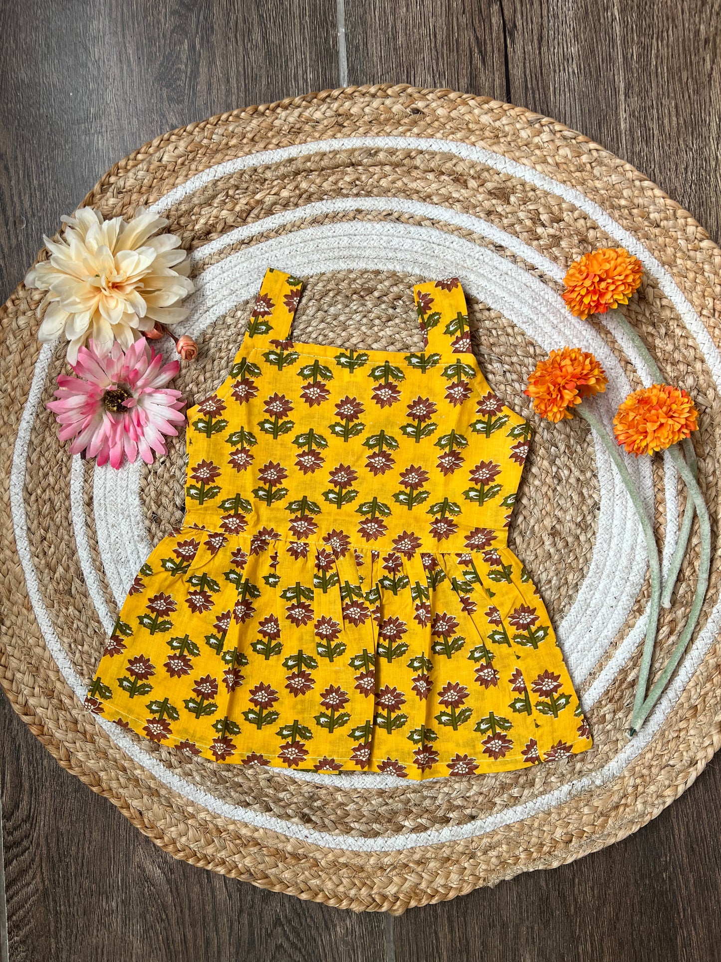 Sunshine Sparkle - Cotton Frock 6m to 12m