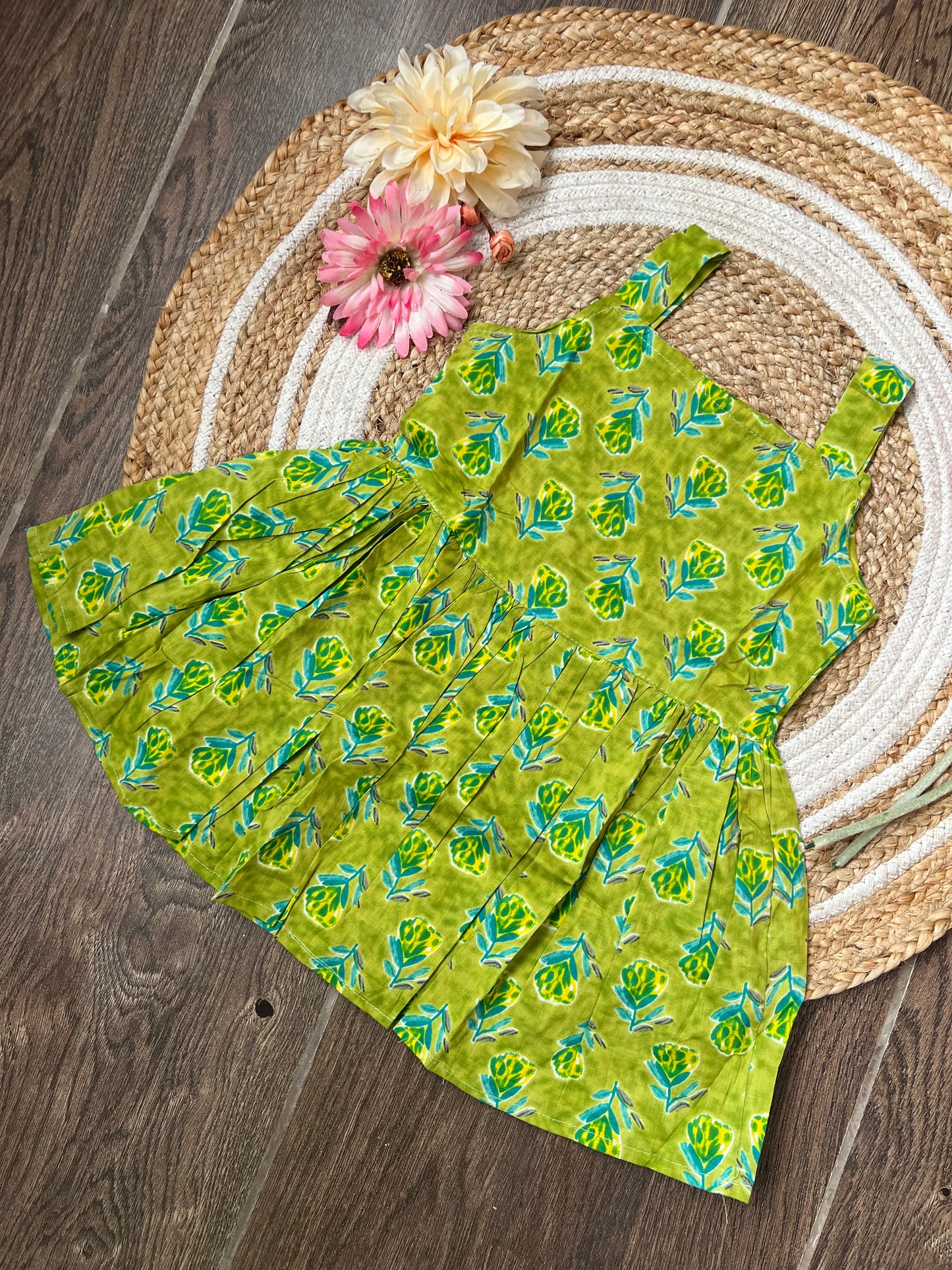 Emerald Petals- Cotton Frock 2.5 to 3 yrs