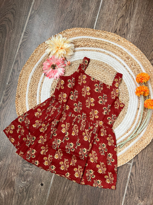 Ruby Glow - Cotton Frock 2.5 to 3 yrs