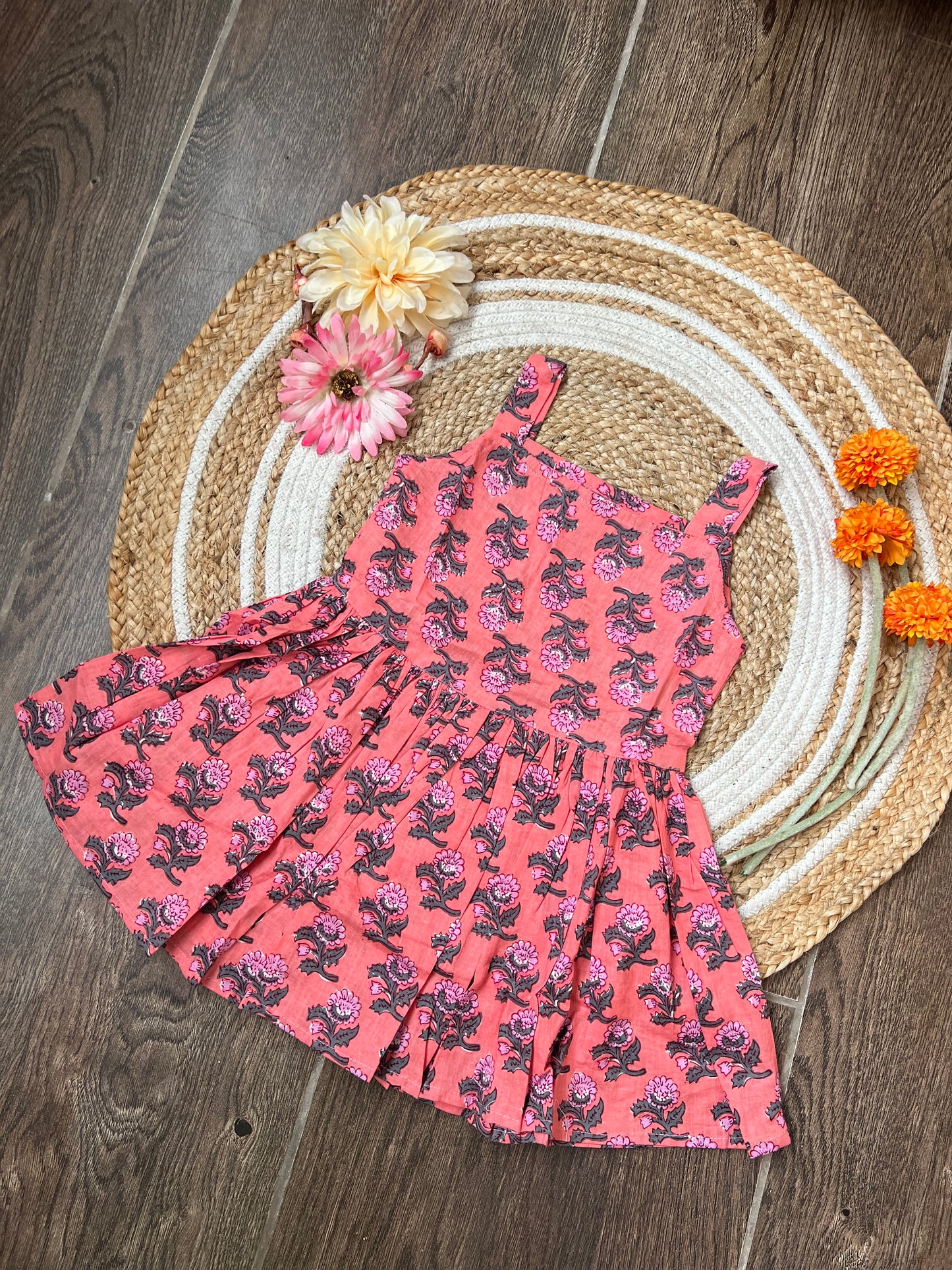 Coral Charm - Cotton Frock 2.5 to 3 yrs