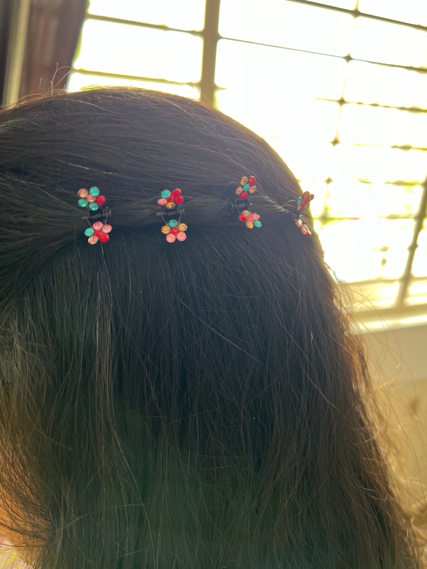 Ultra Mini Metal Flower Hair Claws