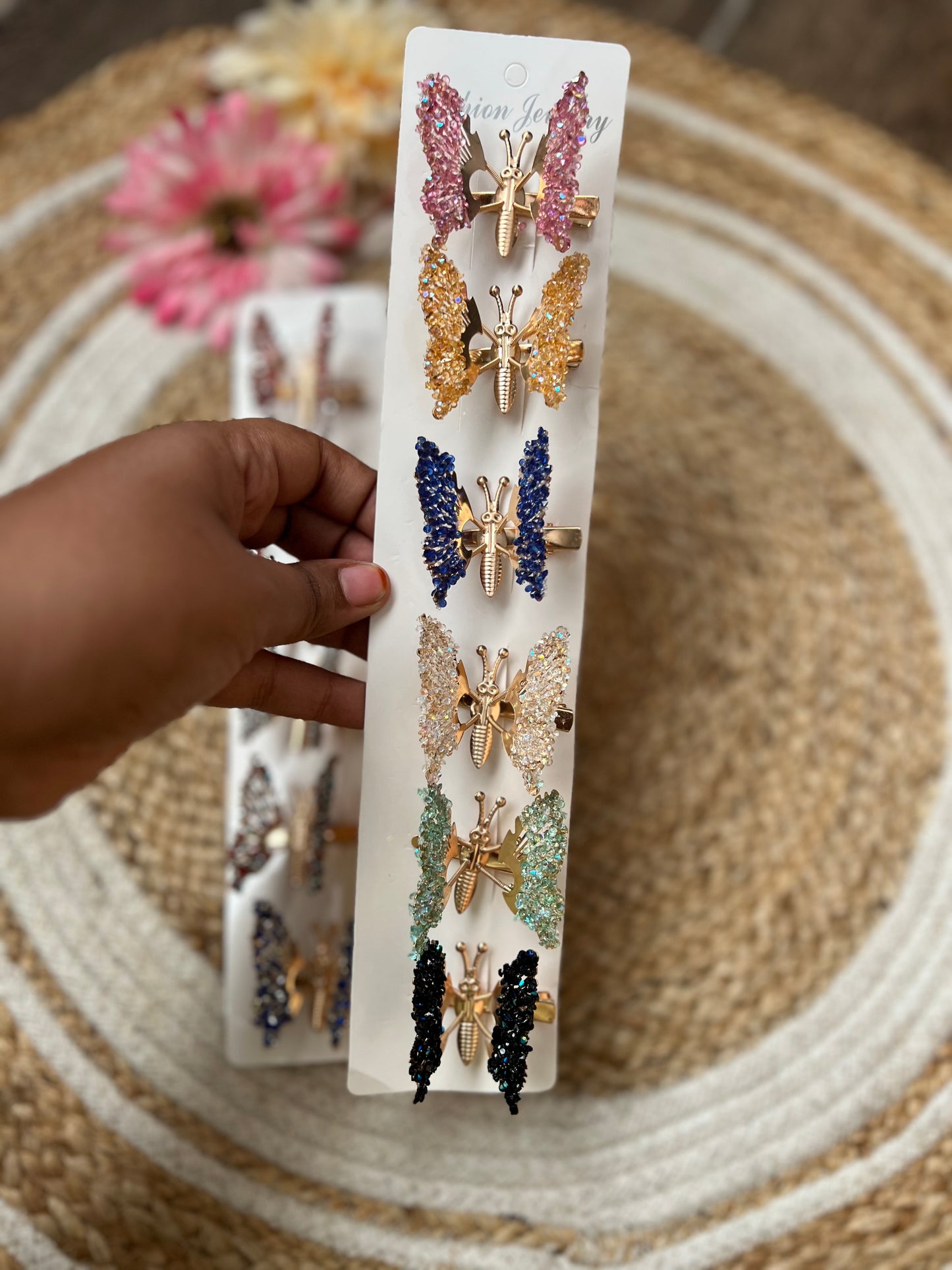 Flapping Butterfly Hair Pins