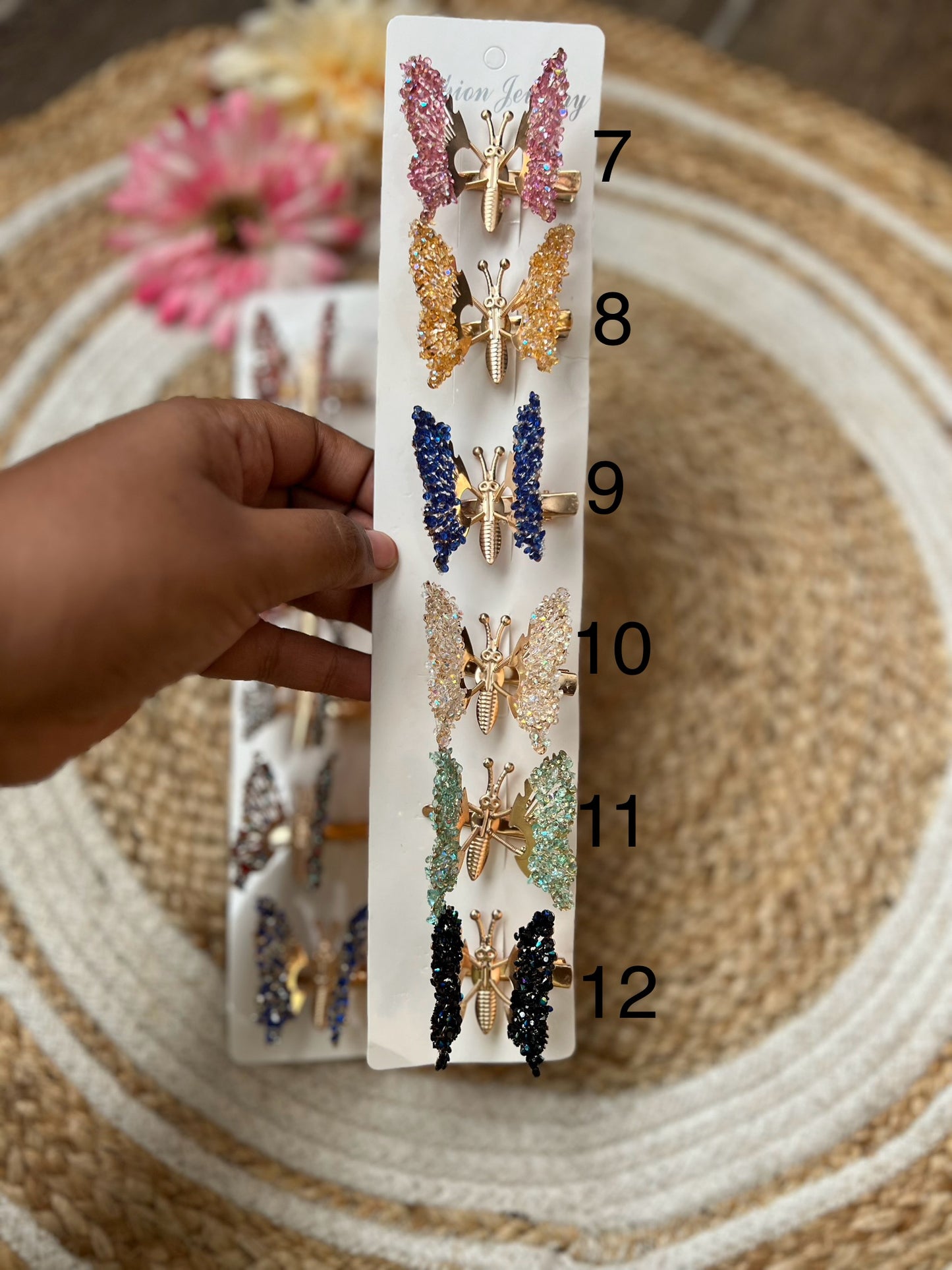 Flapping Butterfly Hair Pins