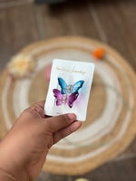 Load image into Gallery viewer, Small Glass Butterfly Hair Claws
