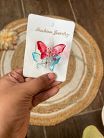 Load image into Gallery viewer, Small Glass Butterfly Hair Claws
