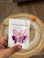 Load image into Gallery viewer, Small Glass Butterfly Hair Claws
