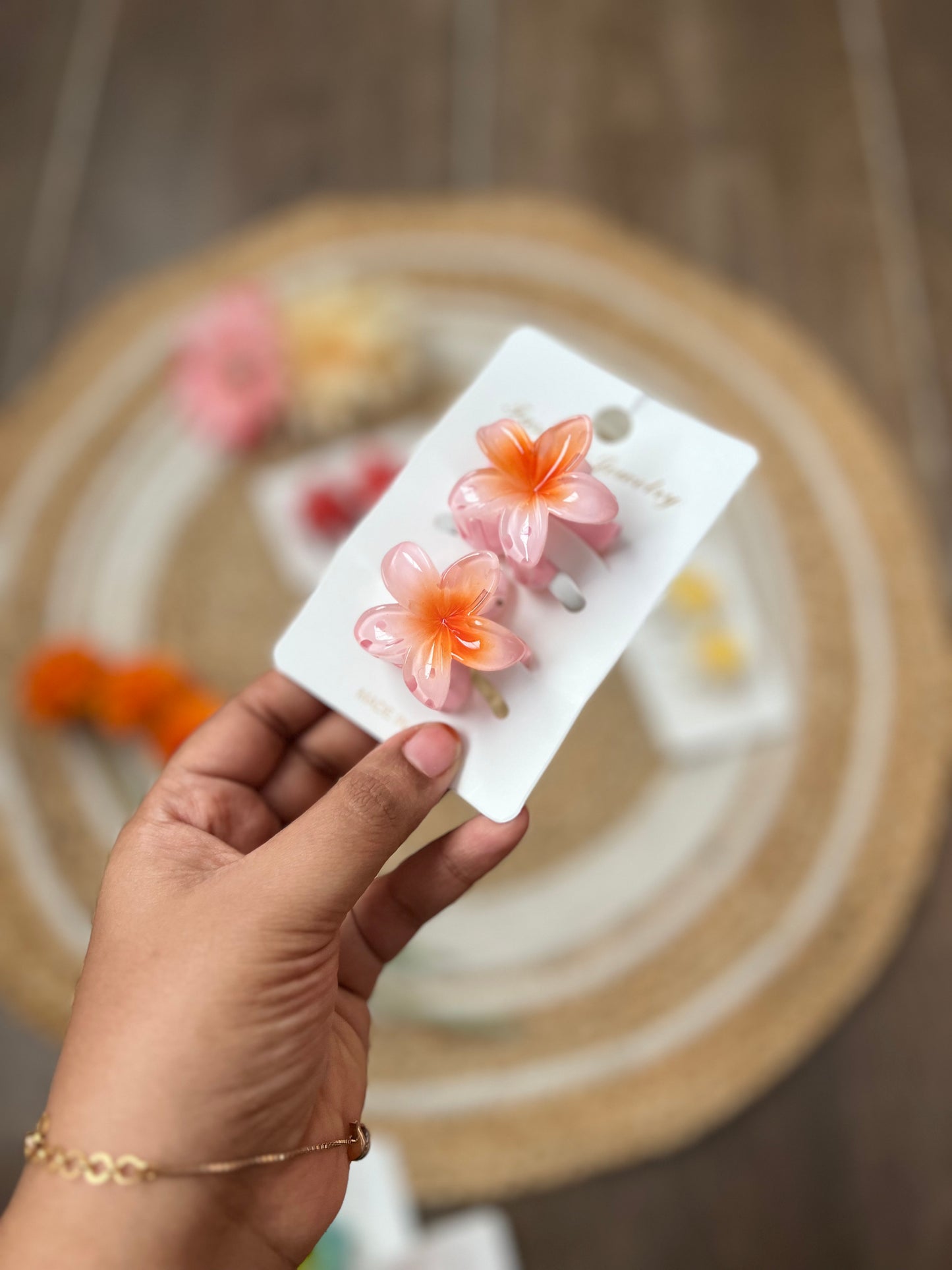 Realistic Small Flower Hair Claws