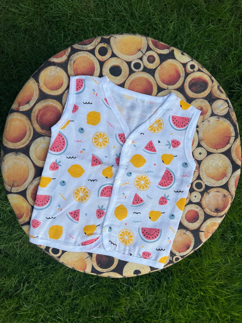 Cotton Muslin Jabla: 0-3 months