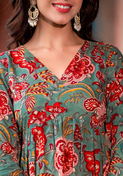 Soft Cotton Kurta Set: Magnolia