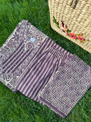 Soft Cotton Kurta Set: Wisteria