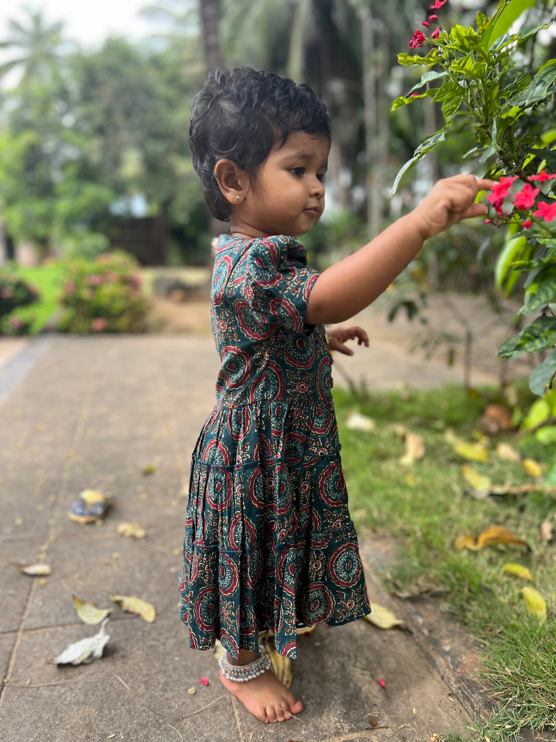 Kids Cotton Dress: Garden Blush