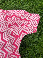 Kids Cotton Dress: Pink Waves