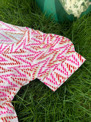 Kids Cotton Dress: Love Waves