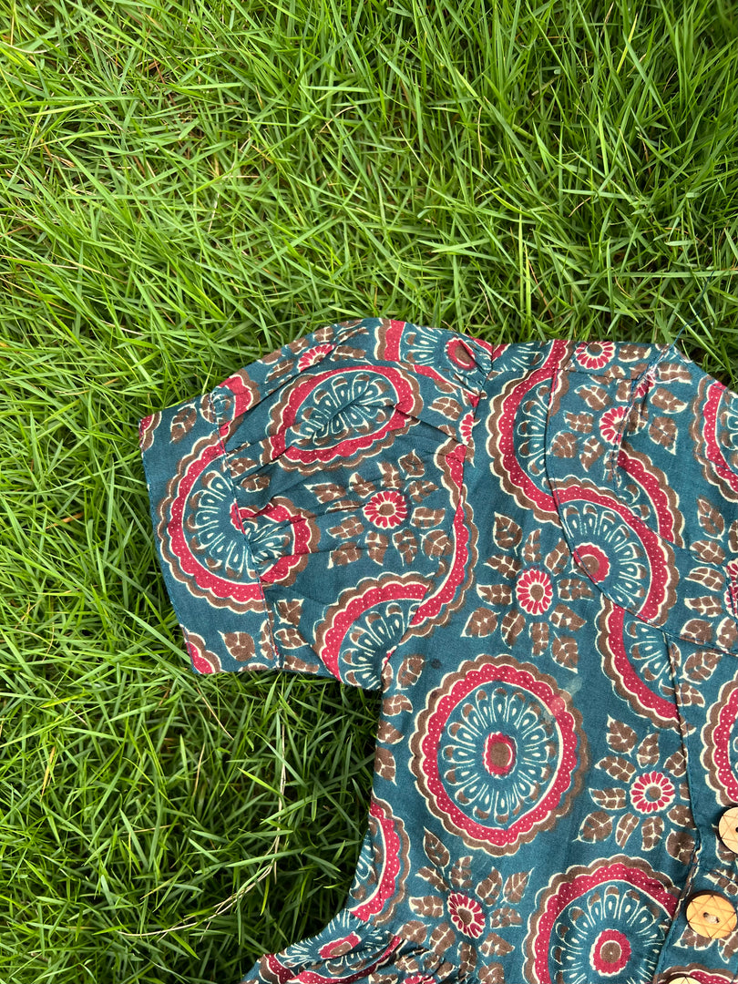 Kids Cotton Dress: Garden Blush