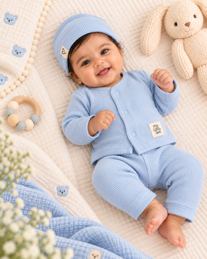 Baby Set - Cardigan, Pant and Cap