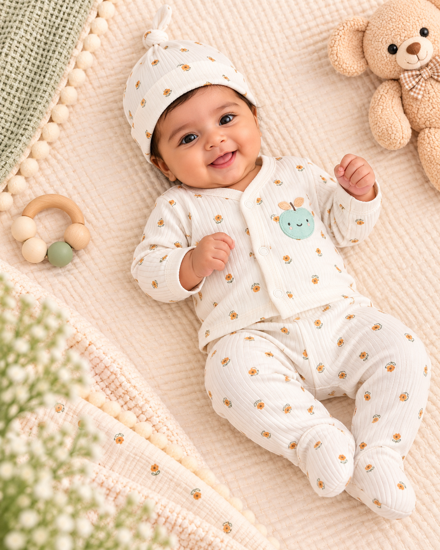 Baby Set - Cardigan, Pant and Cap