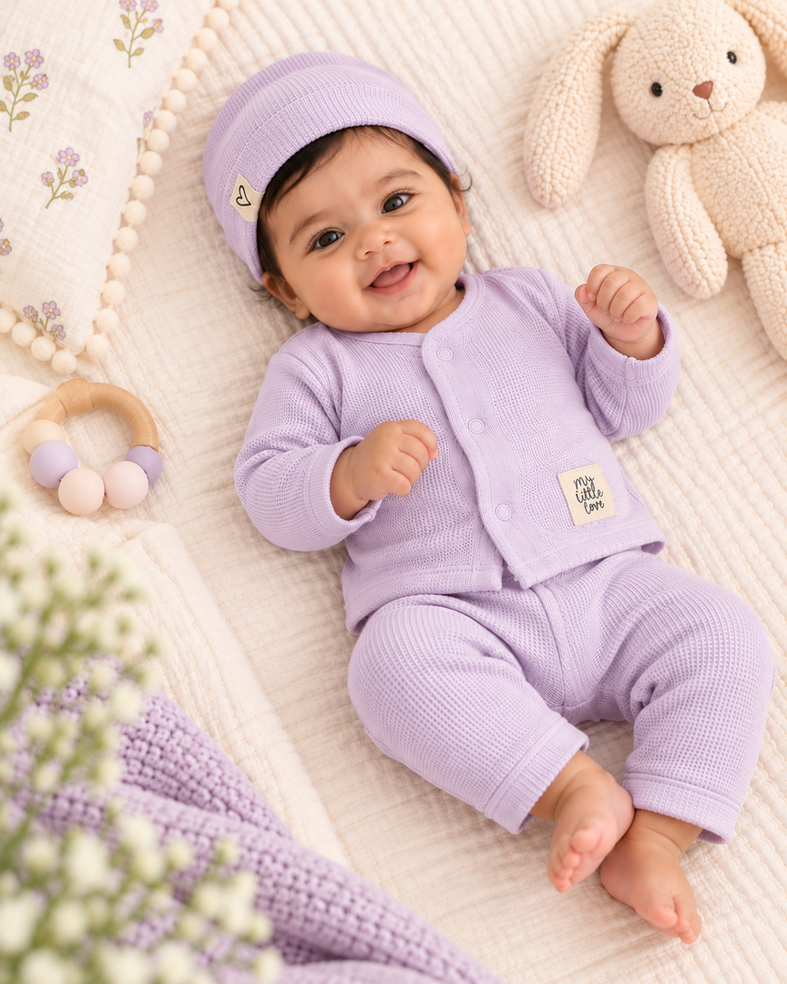 Baby Set - Cardigan, Pant and Cap