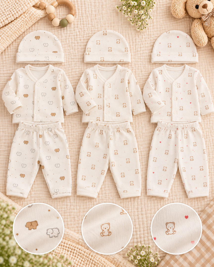 Baby Set - Cardigan, Pant and Cap