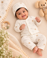 Load image into Gallery viewer, Baby Set - Cardigan, Pant and Cap