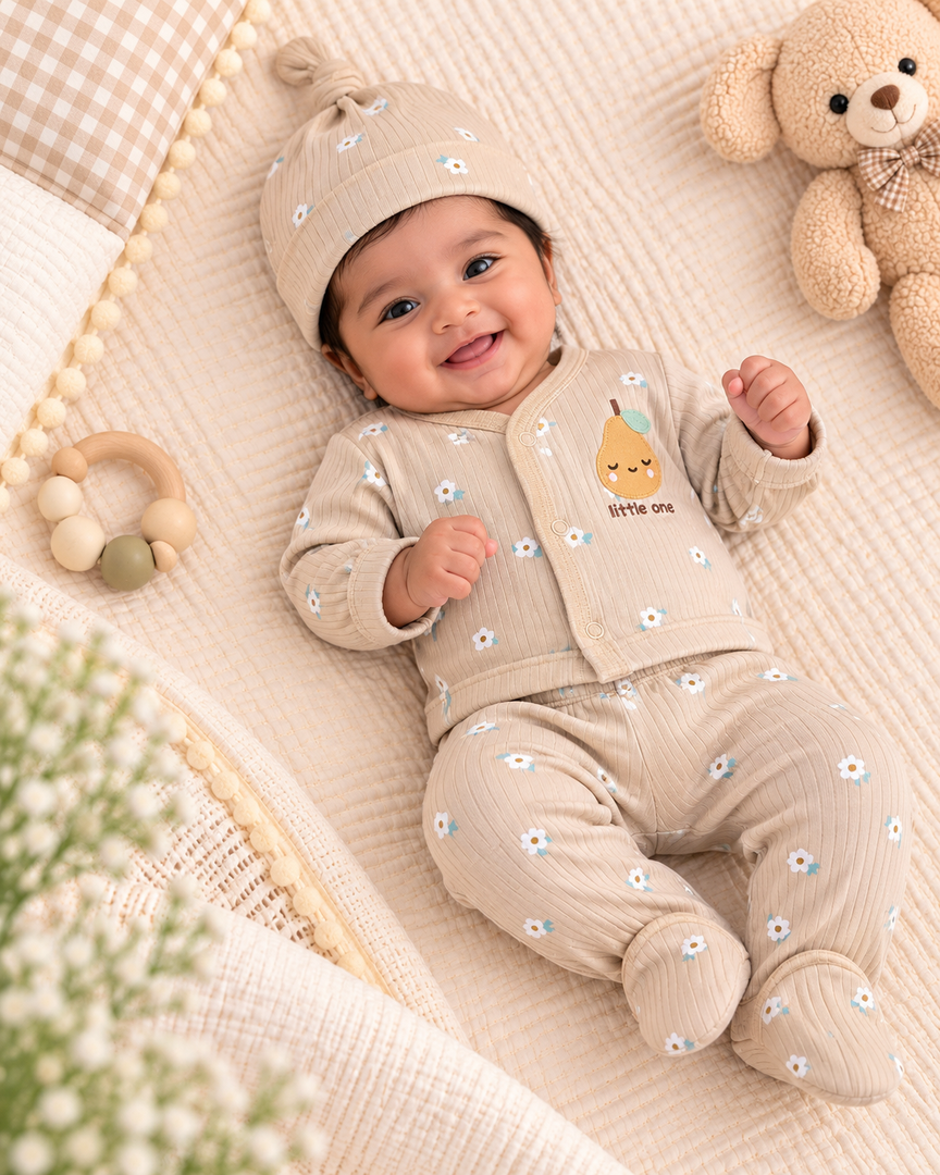 Baby Set - Cardigan, Pant and Cap
