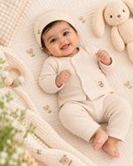 Load image into Gallery viewer, Baby Set - Cardigan, Pant and Cap