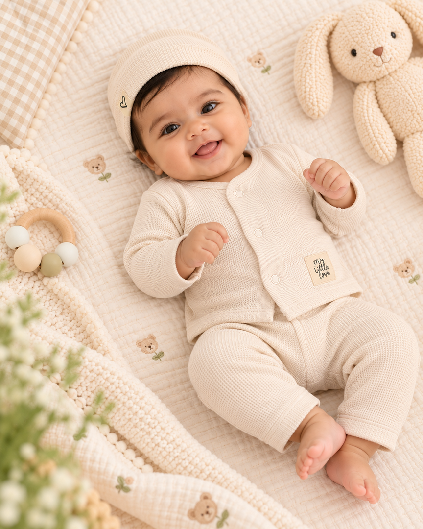 Baby Set - Cardigan, Pant and Cap