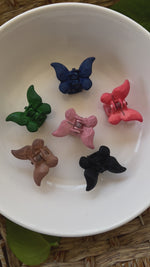 Load and play video in Gallery viewer, Small Matte Butterfly Hair Claws
